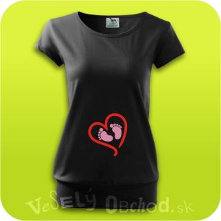 Tričko pre tehotné - Srdce dievčatko