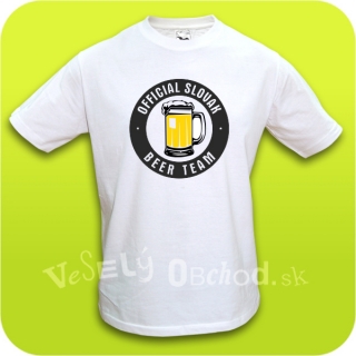 Humorné tričko Official slovak beer team